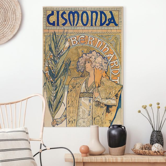 Bilder Jugendstil Alfons Mucha - Plakat für Theaterstück Gismonda