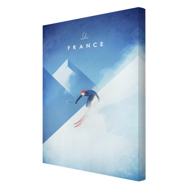 Leinwandbilder Reiseposter - Ski in Frankreich