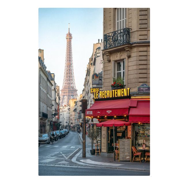 Leinwandbild - Straße von Paris - Hochformat 2:3