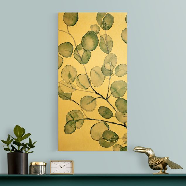 Wandbilder Grünes Aquarell Eukalyptuszweig