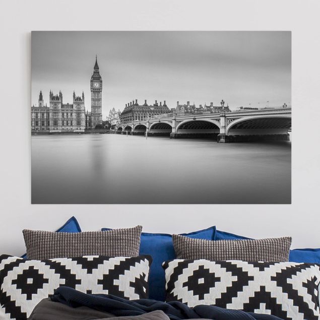 Leinwandbild London Westminster Brücke und Big Ben