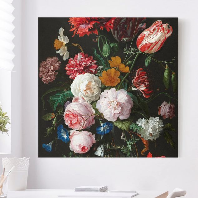 Leinwandbilder Blumen Jan Davidsz de Heem - Stillleben mit Blumen in einer Glasvase