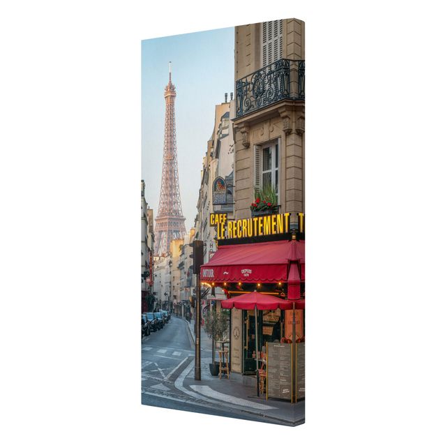 Leinwandbild - Straße von Paris - Hochformat 1:2