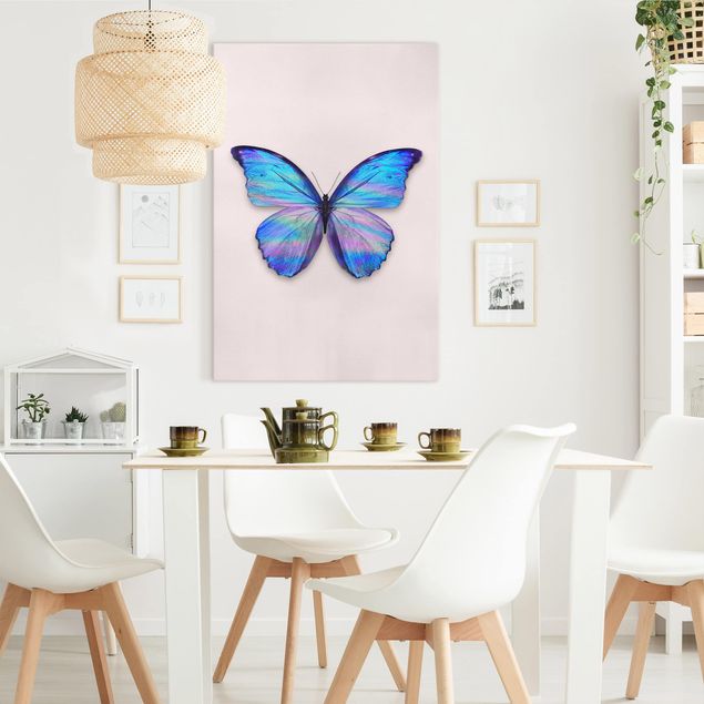 moderne Bilder auf Leinwand Holografischer Schmetterling