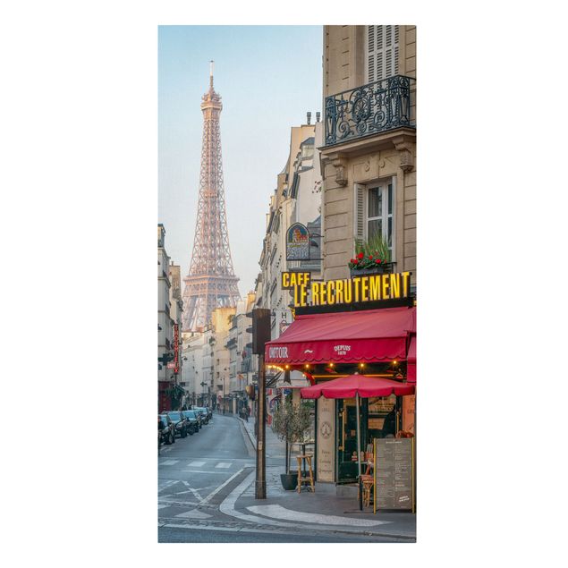 Leinwandbild - Straße von Paris - Hochformat 1:2