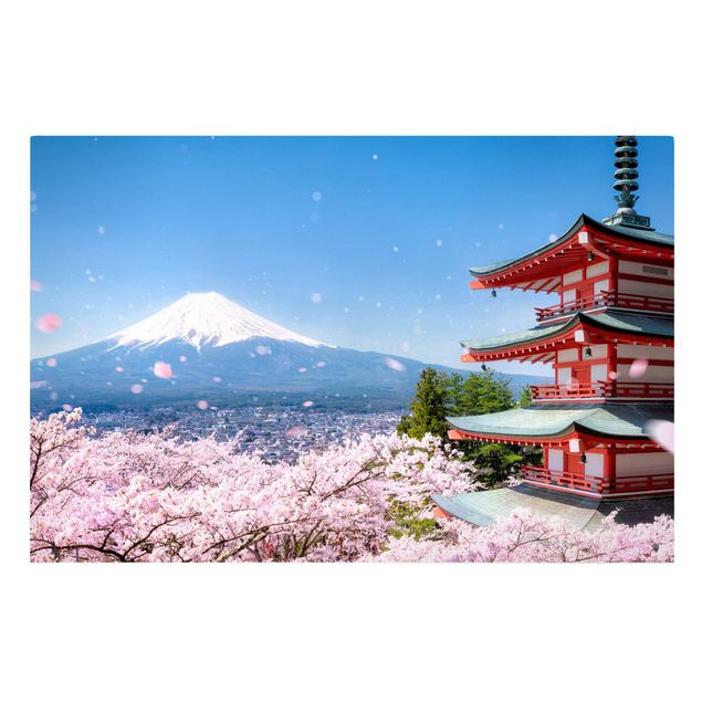 schöne Leinwandbilder Chureito Pagode und Fuji