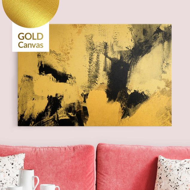 Leinwandbilder Gold Canvas Gold Collage