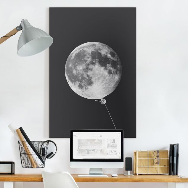 moderne Bilder auf Leinwand Luftballon mit Mond