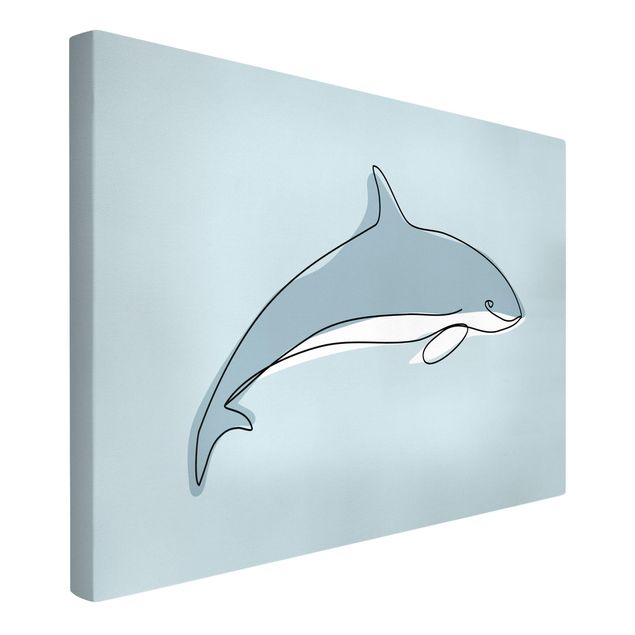 Leinwandbilder Delfin Line Art