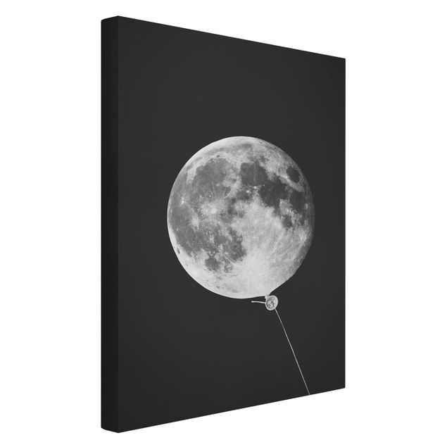 schöne Leinwandbilder Luftballon mit Mond