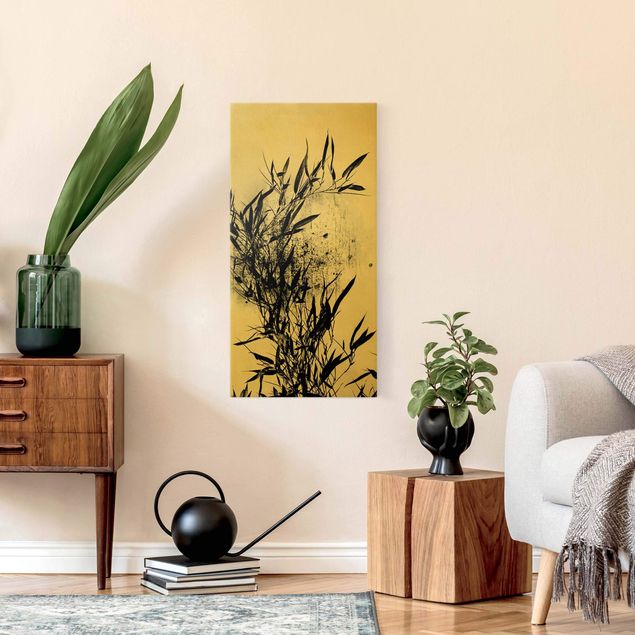 Kubistika Bilder Grafische Pflanzenwelt - Schwarzer Bambus
