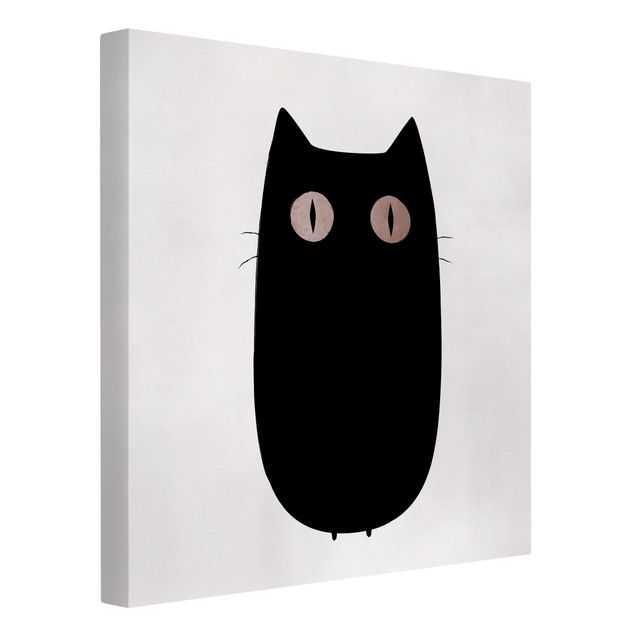 schöne Bilder Schwarze Katze Illustration