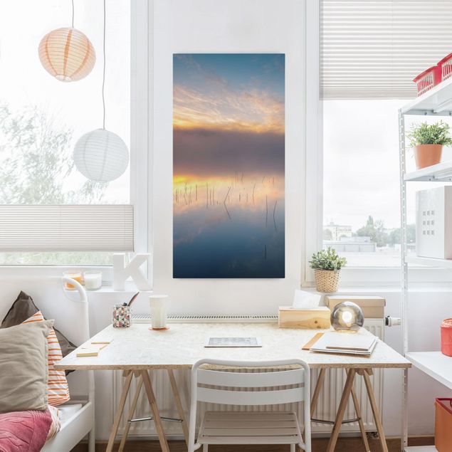 Bilder Sonnenaufgang schwedischer See