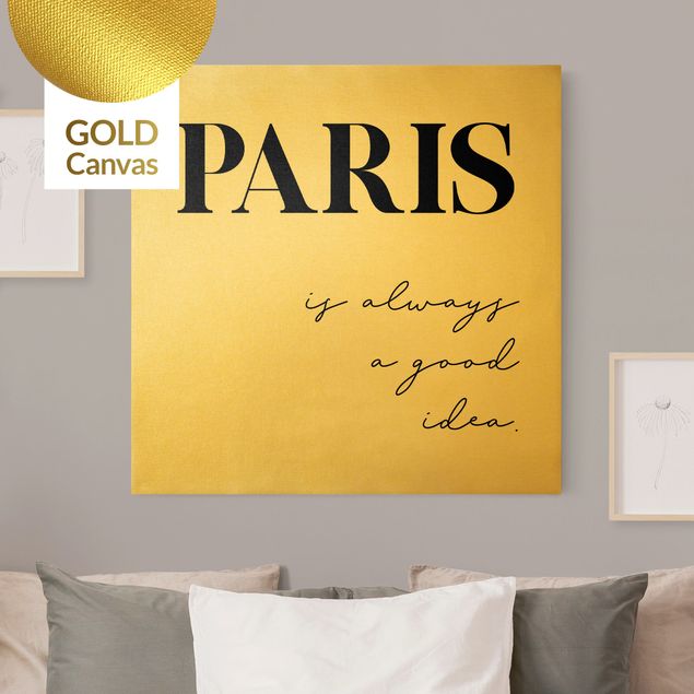 Leinwand Gold Paris is always a good idea