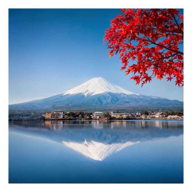 Leinwandbilder kaufen Berg Fuji im Herbst
