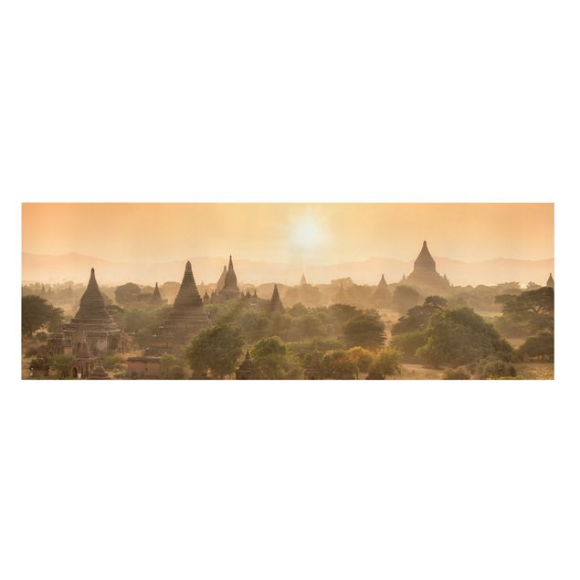 schöne Leinwandbilder Sonnenuntergang über Bagan