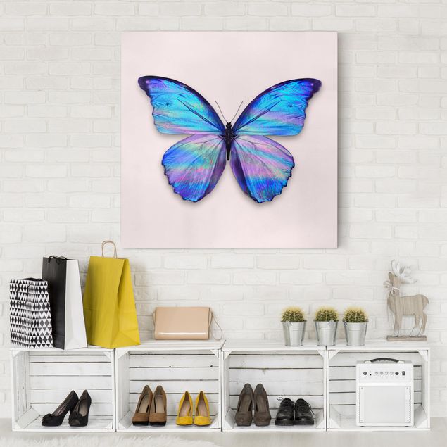 Leinwandbilder modern Holografischer Schmetterling