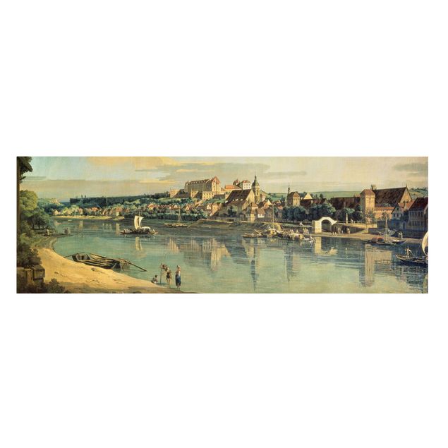 Leinwandbild - Bernardo Bellotto - Blick auf Pirna - Panorama 1:3