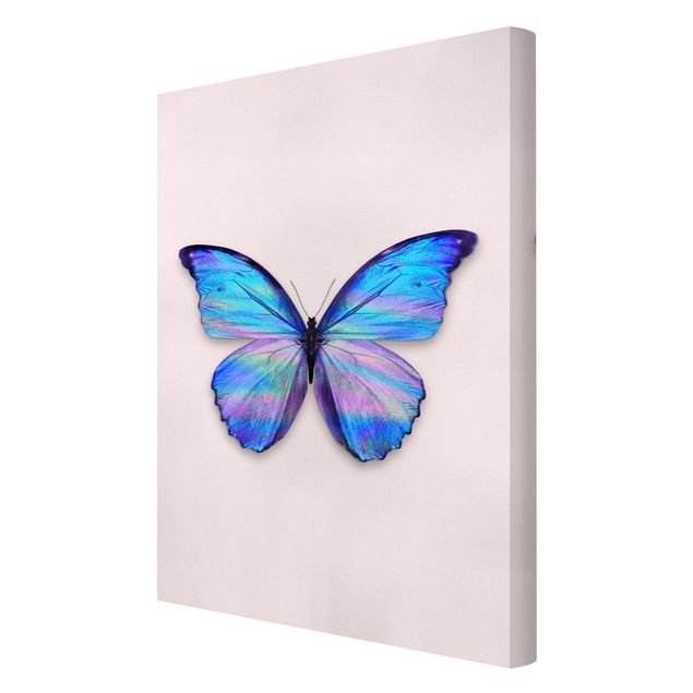 schöne Leinwandbilder Holografischer Schmetterling