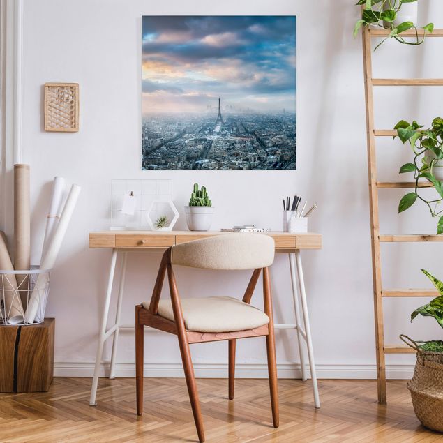 Skyline Leinwandbild Winter in Paris