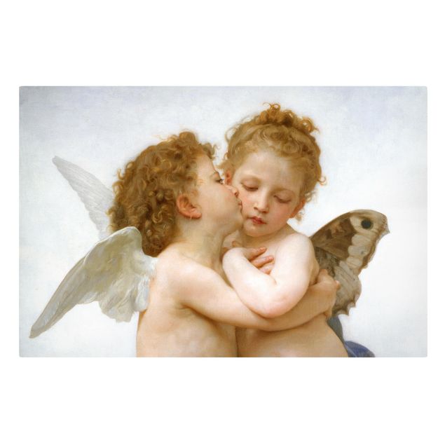 Leinwandbild - William Adolphe Bouguereau - Der erste Kuss - Querformat 2:3