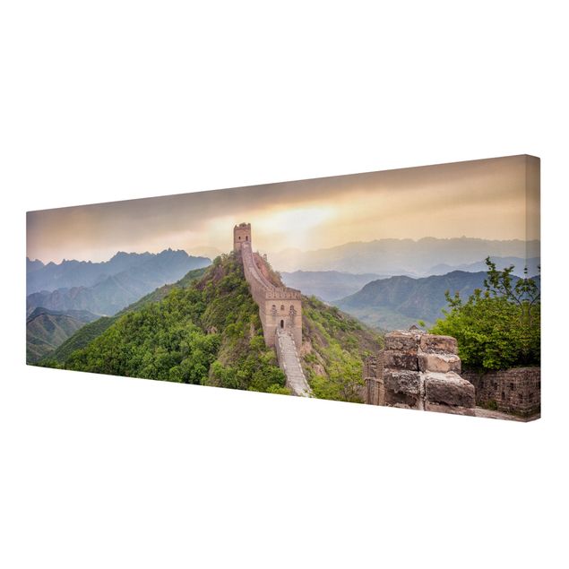 Leinwandbild - Die unendliche Mauer von China - Panorama 3:1
