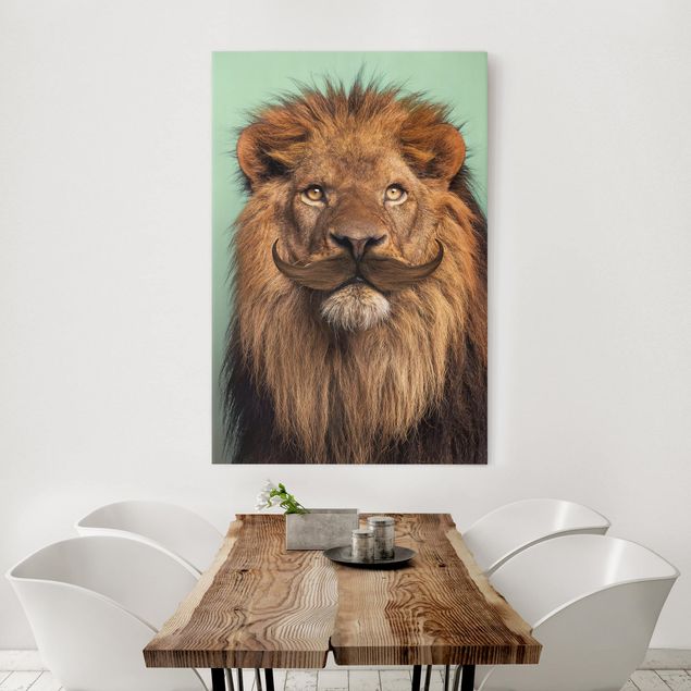 Leinwandbilder modern Löwe mit Bart