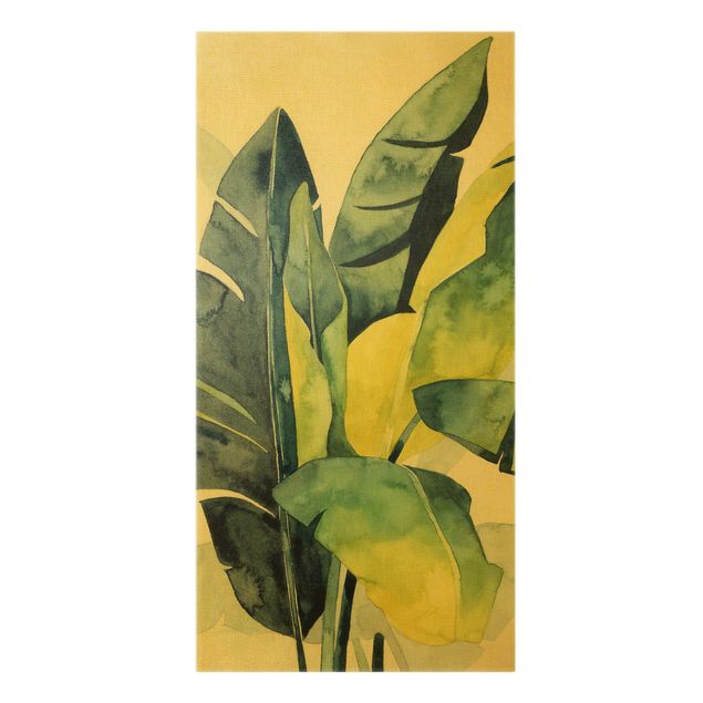 schöne Leinwandbilder Tropisches Blattwerk - Banane