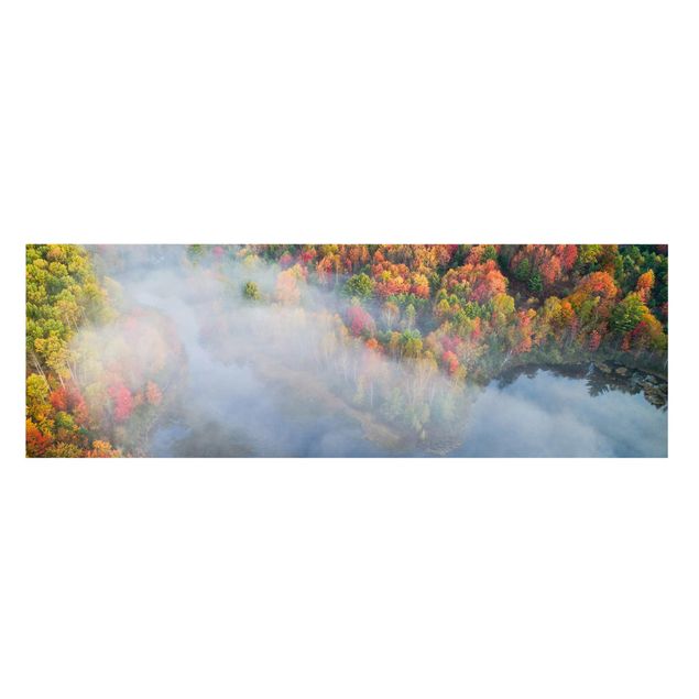 Leinwandbild - Luftbild - Herbst Symphonie - Panorama 1:3