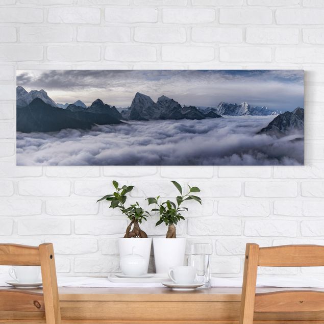 Leinwandbilder Naturmotive Wolkenmeer im Himalaya