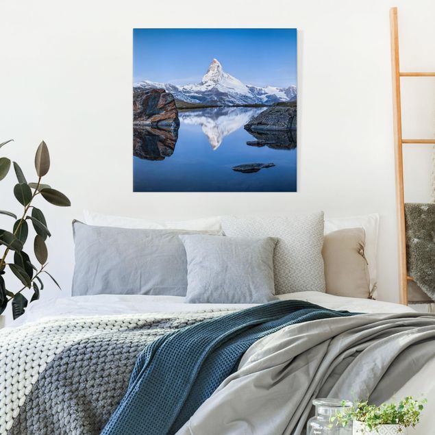 Wandbilder Stellisee vor dem Matterhorn