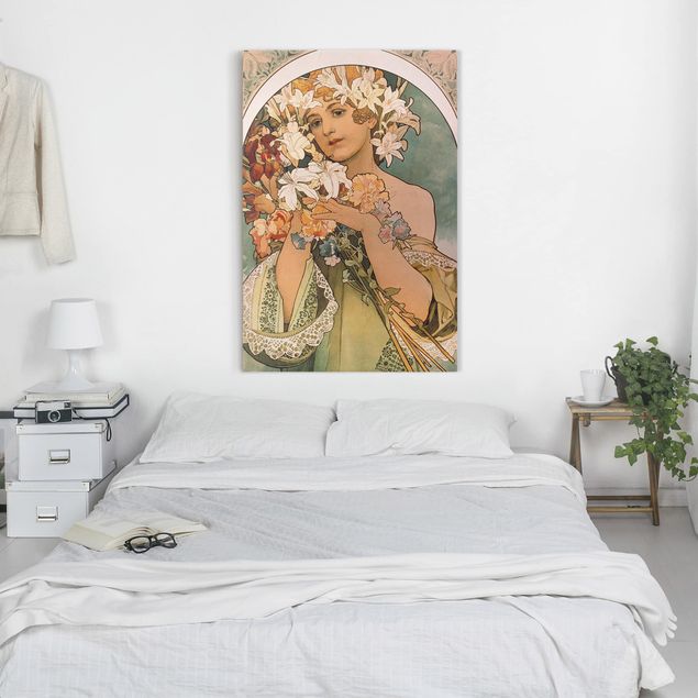 Blumenbilder auf Leinwand Alfons Mucha - Blume