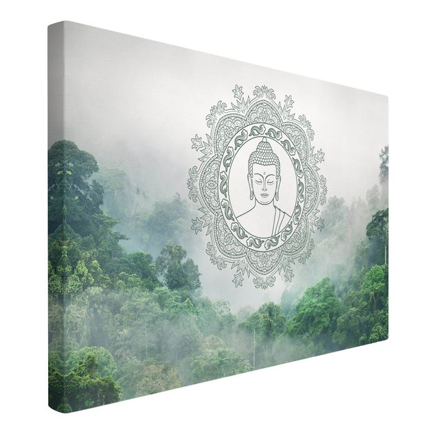 Leinwandbilder kaufen Buddha Mandala im Nebel
