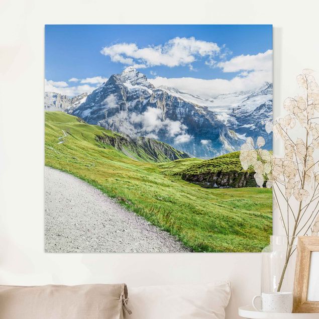 Leinwandbilder Naturmotive Grindelwald Panorama