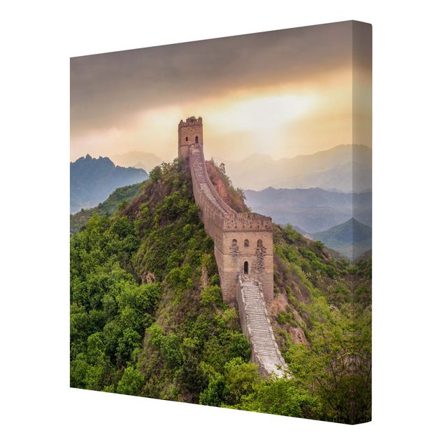 Leinwandbild - Die unendliche Mauer von China - Quadrat 1:1