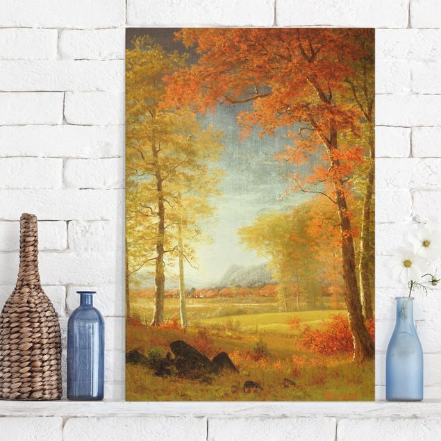 Leinwand Natur Albert Bierstadt - Herbst in Oneida County, New York
