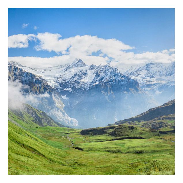 Leinwandbilder kaufen Schweizer Alpenpanorama