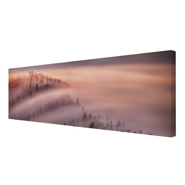 Leinwandbild - Nebelflut - Panorama 1:3
