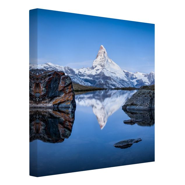 Leinwandbilder kaufen Stellisee vor dem Matterhorn