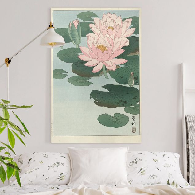 Leinwandbilder Blumen Ohara Shôson - Seerosen