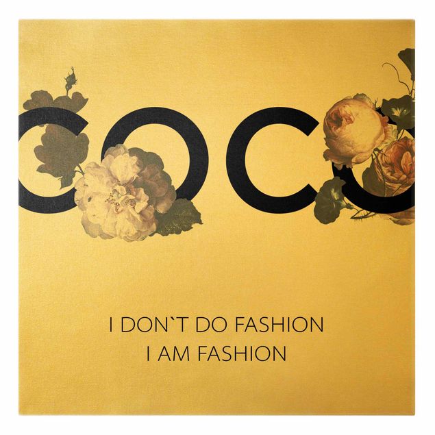 schöne Leinwandbilder COCO - I don´t do fashion Rosen