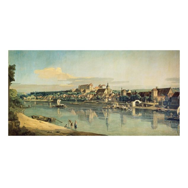 Leinwandbild - Bernardo Bellotto - Blick auf Pirna - Querformat 1:2