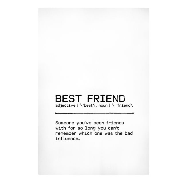Leinwandbild - Definition Best Friend - Hochformat 2:3
