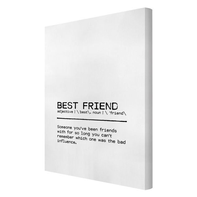 Leinwandbild - Definition Best Friend - Hochformat 2:3