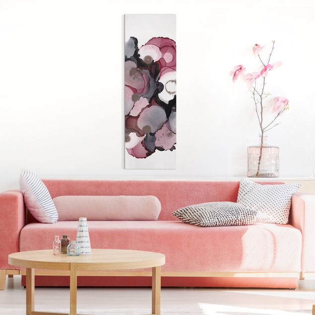 schöne Bilder Pink-Beige Tropfen mit Roségold