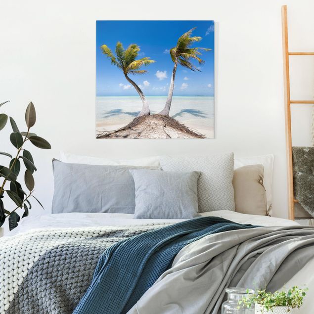 Leinwandbilder Strand Urlaub unter Palmen