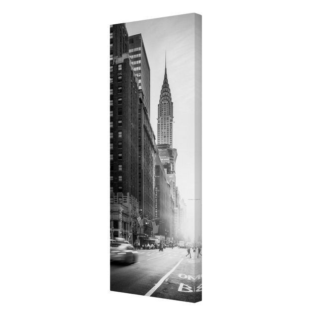 Leinwandbild - Lebhaftes New York - Panorama Hochformat 1:3