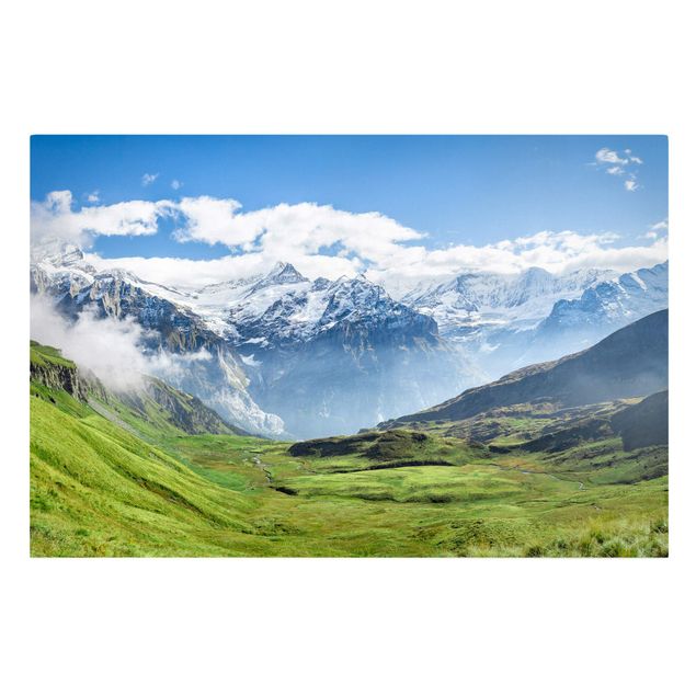 schöne Leinwandbilder Schweizer Alpenpanorama
