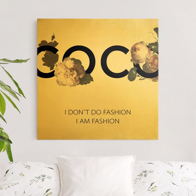 Leinwandbilder Gold Canvas COCO - I don´t do fashion Rosen