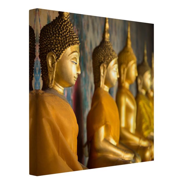 Leinwandbilder kaufen Goldene Buddha Statuen